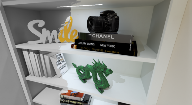 Shaded Bookcase Grey 1